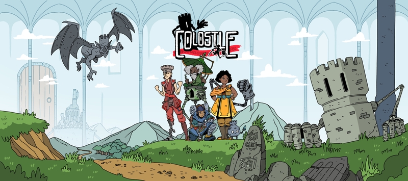 Official art showing the setting and characters representing each class