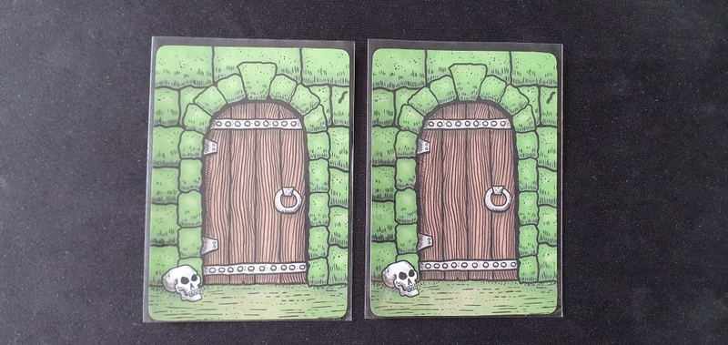 Two facedown dungeon cards two choose from