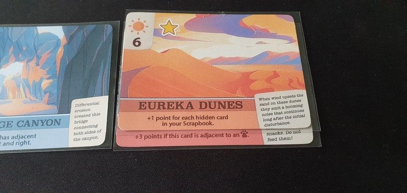Example of a hidden card below the Eureka Dunes card